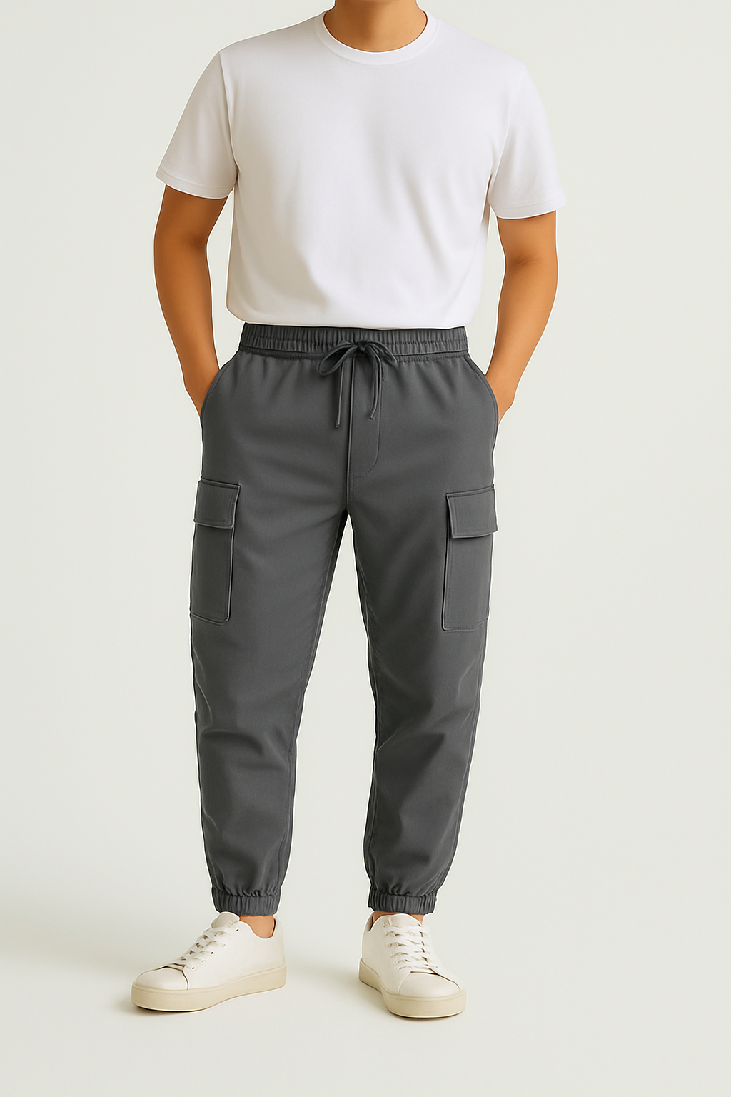 STEEL GREY CARGO PANT