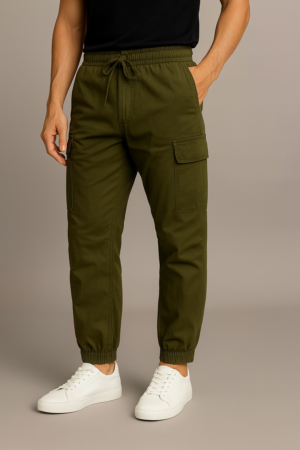 OLIVE GREEN CARGO PANTS