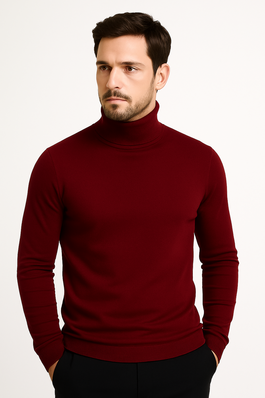 Maroon High Neck