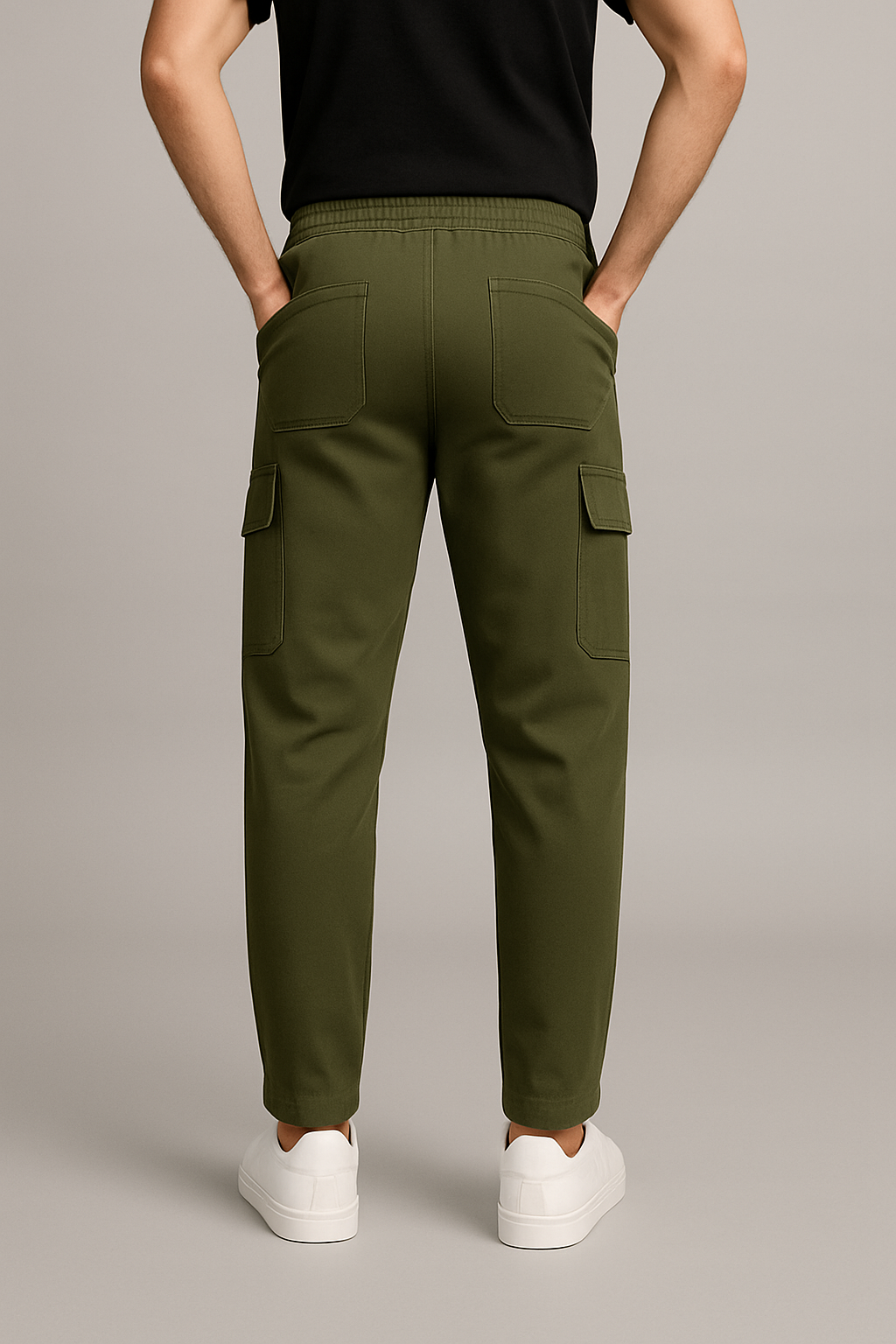 Straight Fit Olive Cargo Pant