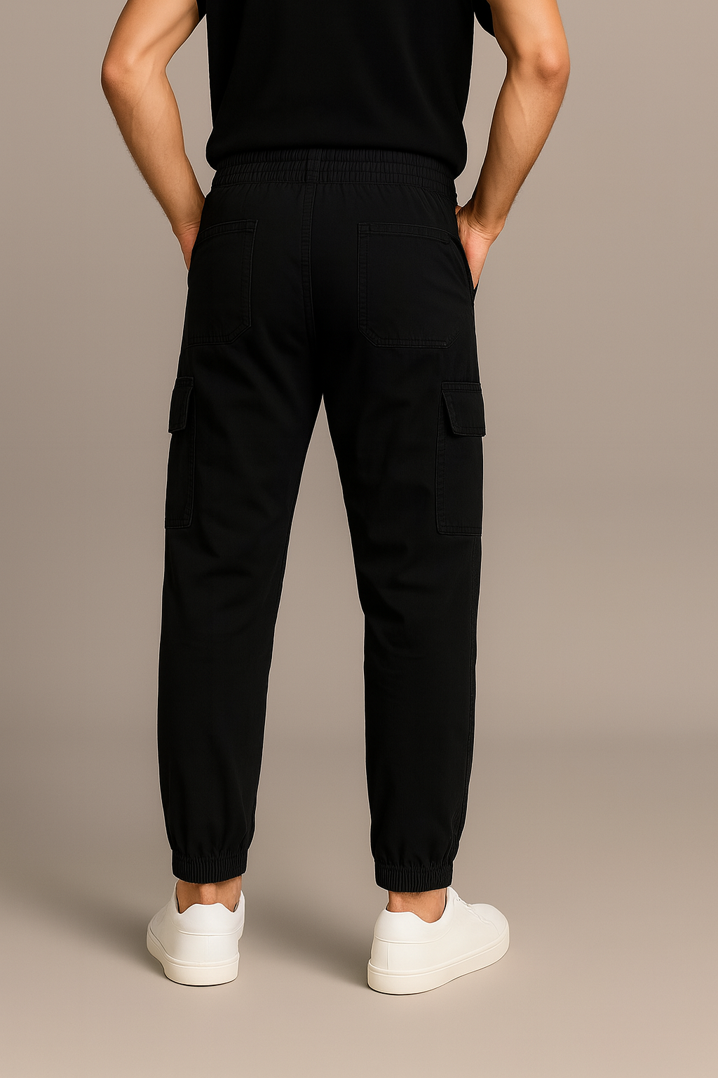 BLACK CARGO PANTS