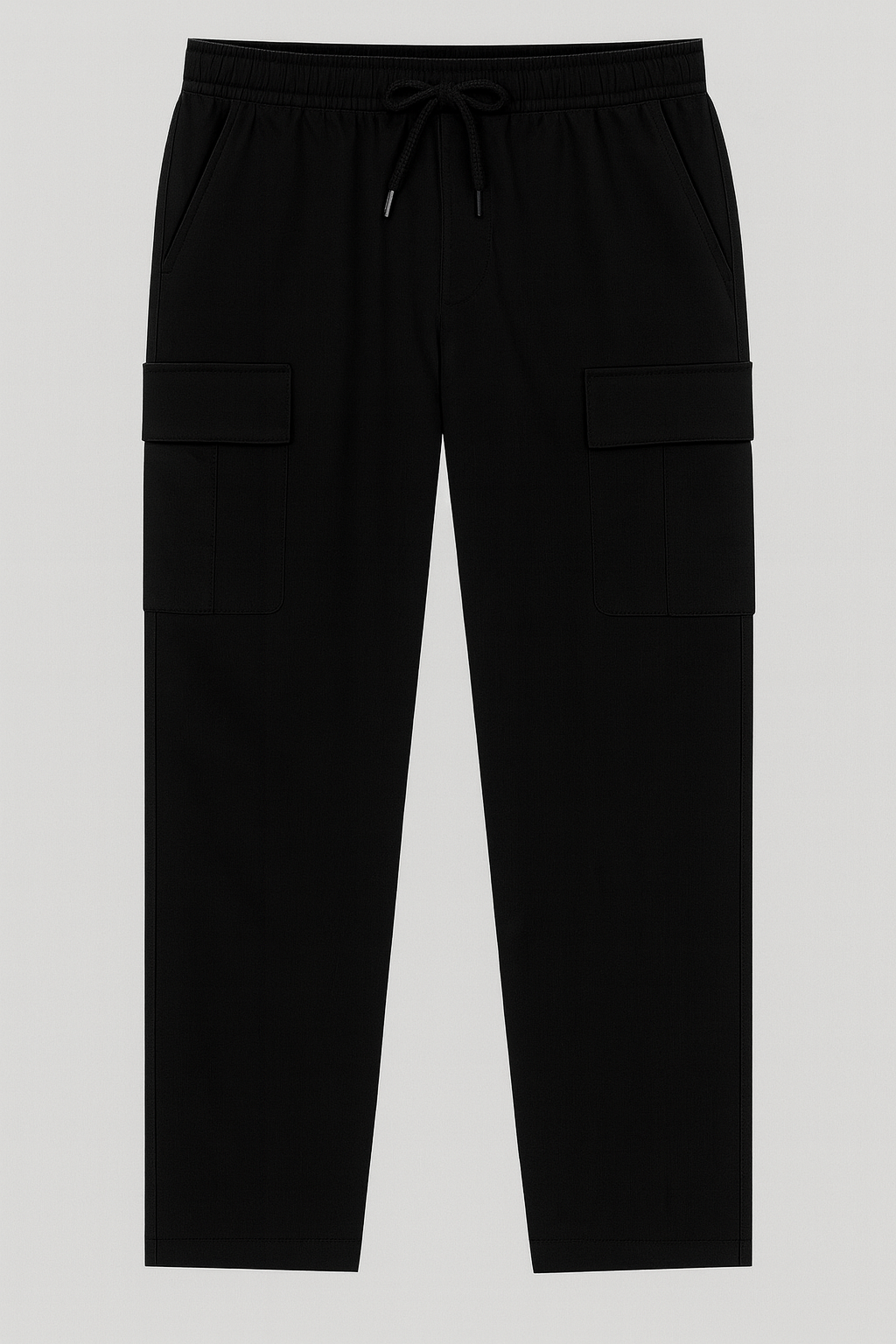 Straight Fit Black Cargo Pant