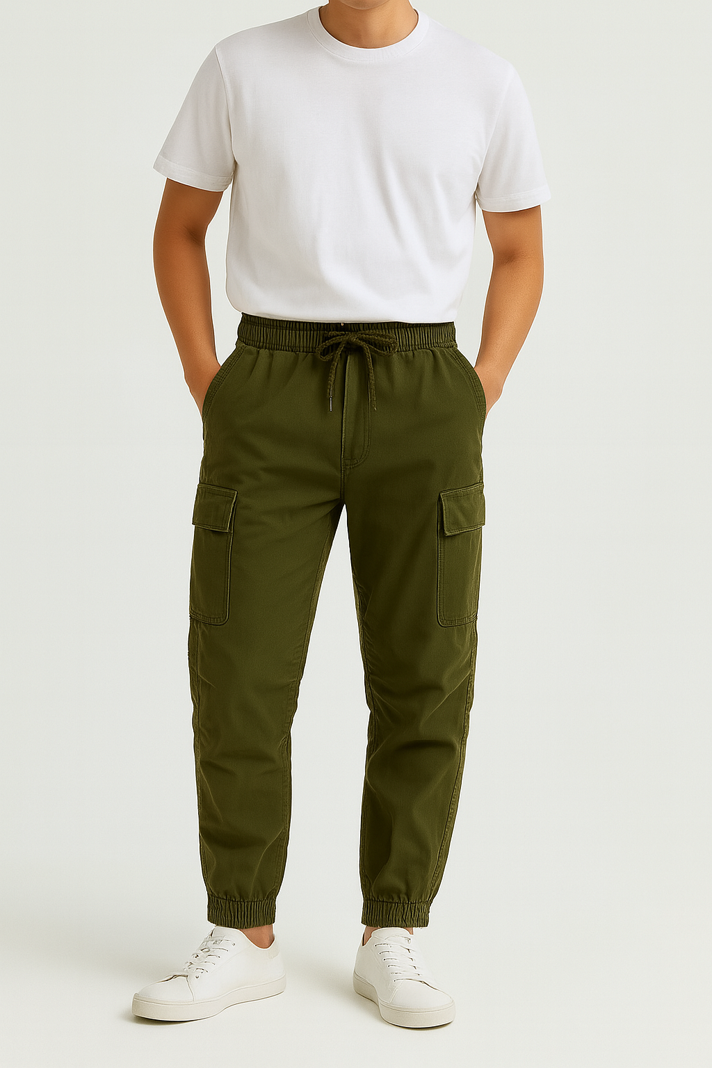 OLIVE GREEN CARGO PANTS